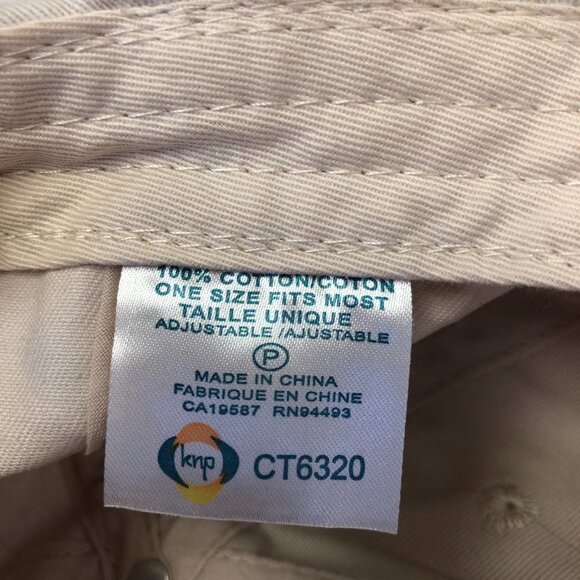 Bushnell Beige Cotton Adjustable Baseball Hat Cap Unisex - Picture 8 of 8